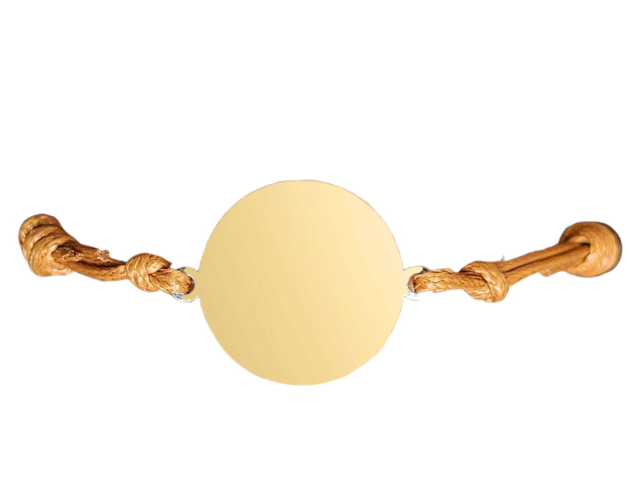 Pulsera con Dije Redondo Dorado