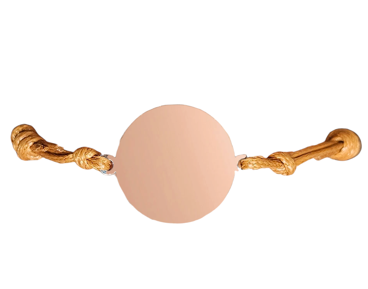Pulsera con Dije Redondo Oro Rosa