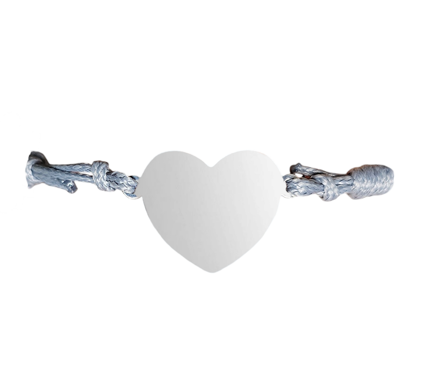Pulsera con Dije de Corazón Plateado