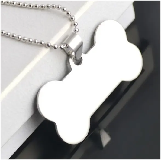 Collar Hueso Plateado