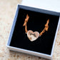 Pulsera con Dije de Corazón Oro Rosa