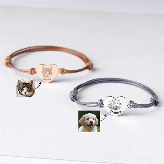 Pulsera con Dije de Corazón Plateado