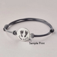 Pulsera con Dije Redondo Plateado